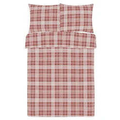 Pościele|inny Pościel bawełniana różowa w kratkę GRID 220x200 cm