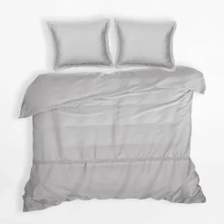 Pościele|Eurofirany Pościel bawełniana srebrna RETRO 220x200 cm