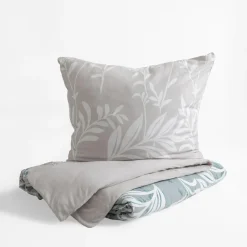 Darymex Pościel bawełniana w białe liście JERSEYLOVE 160x200 cm