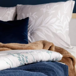 Darymex Pościel bawełniana w białe liście JERSEYLOVE 160x200 cm