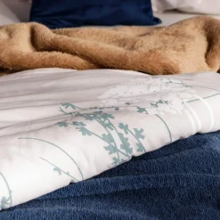 Pościele|Darymex Pościel bawełniana w białe liście JERSEYLOVE 220x200 cm