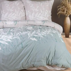 Pościele|Darymex Pościel bawełniana w białe liście JERSEYLOVE 220x200 cm