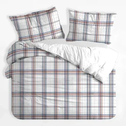 Pościele|inny Pościel bawełniana w czerwono-niebieską kratę BOHOO 220x200 cm