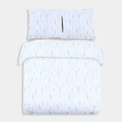 inny Pościel bawełniana w czerwone kwiatki GIULIA 220x200 cm