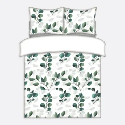 inny Pościel bawełniana w eukaliptusy LINETTE 160x200 cm