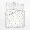 inny Pościel bawełniana w kwiaty biała PERKAL 220x200 cm