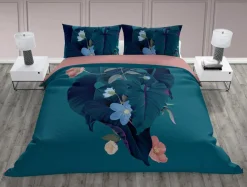 Pościele|Faro Pościel bawełniana w liście i kwiaty NEW TRENDY 160x200 cm