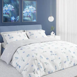 Pościele|Faro Pościel bawełniana w niezapominajki COTTAGE HOME 160x200 cm