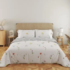 Faro Pościel bawełniana w polne kwiaty 160x200 cm
