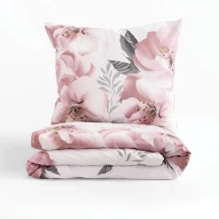 inny Pościel bawełniana w różowe kwiaty SO DREAMY 160x200 cm