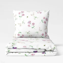 Faro Pościel bawełniana w różowe kwiaty COTTAGE HOME 160x200 cm