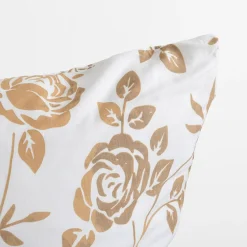 Darymex Pościel bawełniana w złote kwiaty JERSEYLOVE 220x200 cm