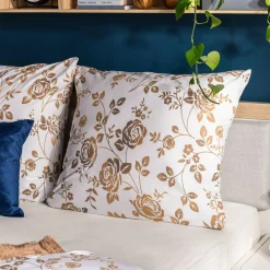 Pościele|Darymex Pościel bawełniana w złote róże JERSEYLOVE 160x200 cm