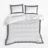 Pościele|Eurofirany Pościel nowoczesna biało-stalowa LAURA 220x200 cm