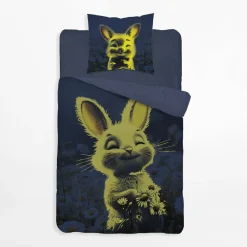 Pościele|inny Pościel świecąca w ciemności, wzór królika, FLUO 160x200 cm