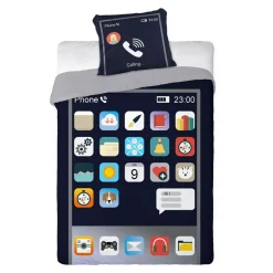 Dzieci Faro Pościel świecąca w ciemności SMARTPHONE FLUO 160x200 cm