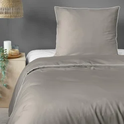 Pościel z makosatyny beżowa PURE 140x200 cm