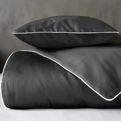 Pościele| Pościel z makosatyny ciemnoszara PURE 140x200 cm