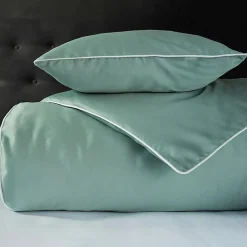 Pościel z makosatyny miętowa PURE 140x200 cm