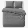 Pościel z makosatyny szara PURE 160x200 cm