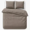 Pościel z makosatyny taupe PURE 220x200 cm