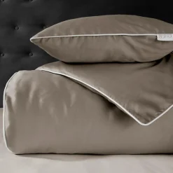 Pościel z makosatyny taupe PURE 220x200 cm
