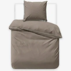 Pościel z makosatyny taupe PURE 140x200 cm