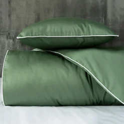 Pościele| Pościel z makosatyny zielona PURE 160x200 cm