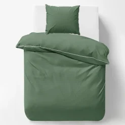 Pościele| Pościel z makosatyny zielona PURE 140x200 cm