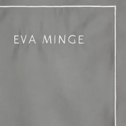 Eurofirany Pościel z satyny bawełnianej szaro-biała EVA MINGE 160x200 cm