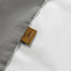 Eurofirany Pościel z satyny bawełnianej szaro-biała EVA MINGE 160x200 cm