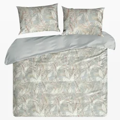 Eurofirany Pościel z satyny bawełnianej w liście NIKA 220x200 cm