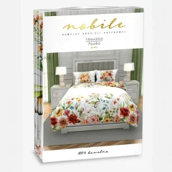 Faro Pościel z satyny bawełnianej polne kwiaty NOBILE 160x200 cm