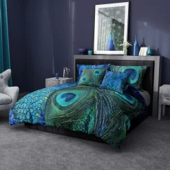 Faro Pościel z satyny bawełnianej pawie oko NOBILE 220x200 cm