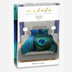 Faro Pościel z satyny bawełnianej pawie oko NOBILE 220x200 cm