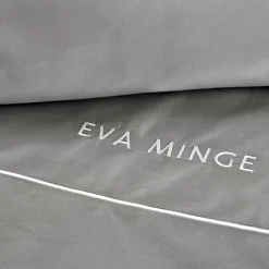 Eurofirany Pościel z satyny bawełnianej szaro-biała EVA MINGE 220x200 cm