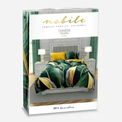 Faro Pościel z satyny bawełnianej liście strelicji NOBILE 140x200 cm