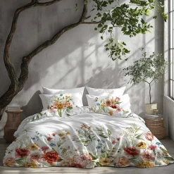 Pościele|Faro Pościel z satyny bawełnianej polne kwiaty NOBILE 140x200 cm