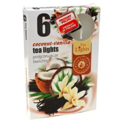 Świece, Świeczniki I Latarenki| Podgrzewacze zapachowe KOKOS WANILIA 6 szt.