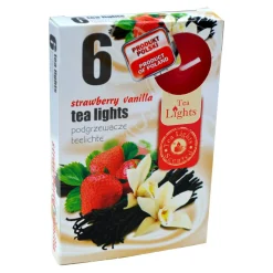 Świece, Świeczniki I Latarenki| Podgrzewacze zapachowe TRUSKAWKA WANILIA 6 szt.