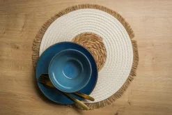 Podkładki Na Stół| Podkładka na stół boho biała 36 cm