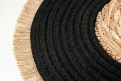 Podkładka na stół boho czarno-beżowa 36 cm