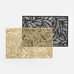 inny Podkładka na stół LIŚCIE czarne 30x45 cm