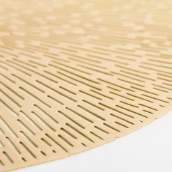 inny Podkładka na stół okrągła złota 38 cm