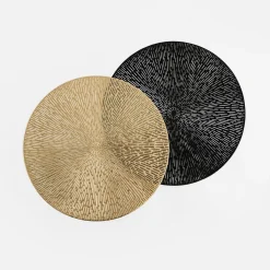 inny Podkładka na stół okrągła złota 38 cm