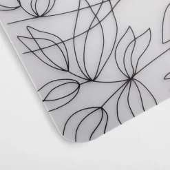 inny Podkładka na stół w czarne kwiaty 43,5x28,5 cm