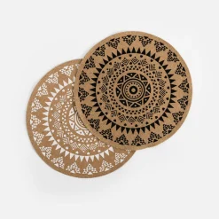 Podkładki Na Stół| Podkładka na stół z juty czarna 38 cm