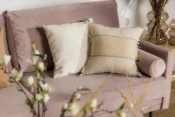 Poduszka dekoracyjna kremowa GLOW 45x45 cm