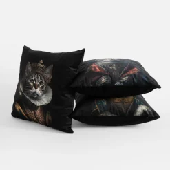 inny Poduszka dekoracyjna KSIĄŻĘ KOT 50x50 cm