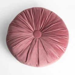 Poduszka dekoracyjna okrągła różowa SELMA 40 cm